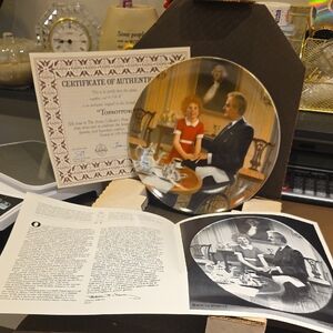 Knowles White Collector Plate with Scripted Backstamp